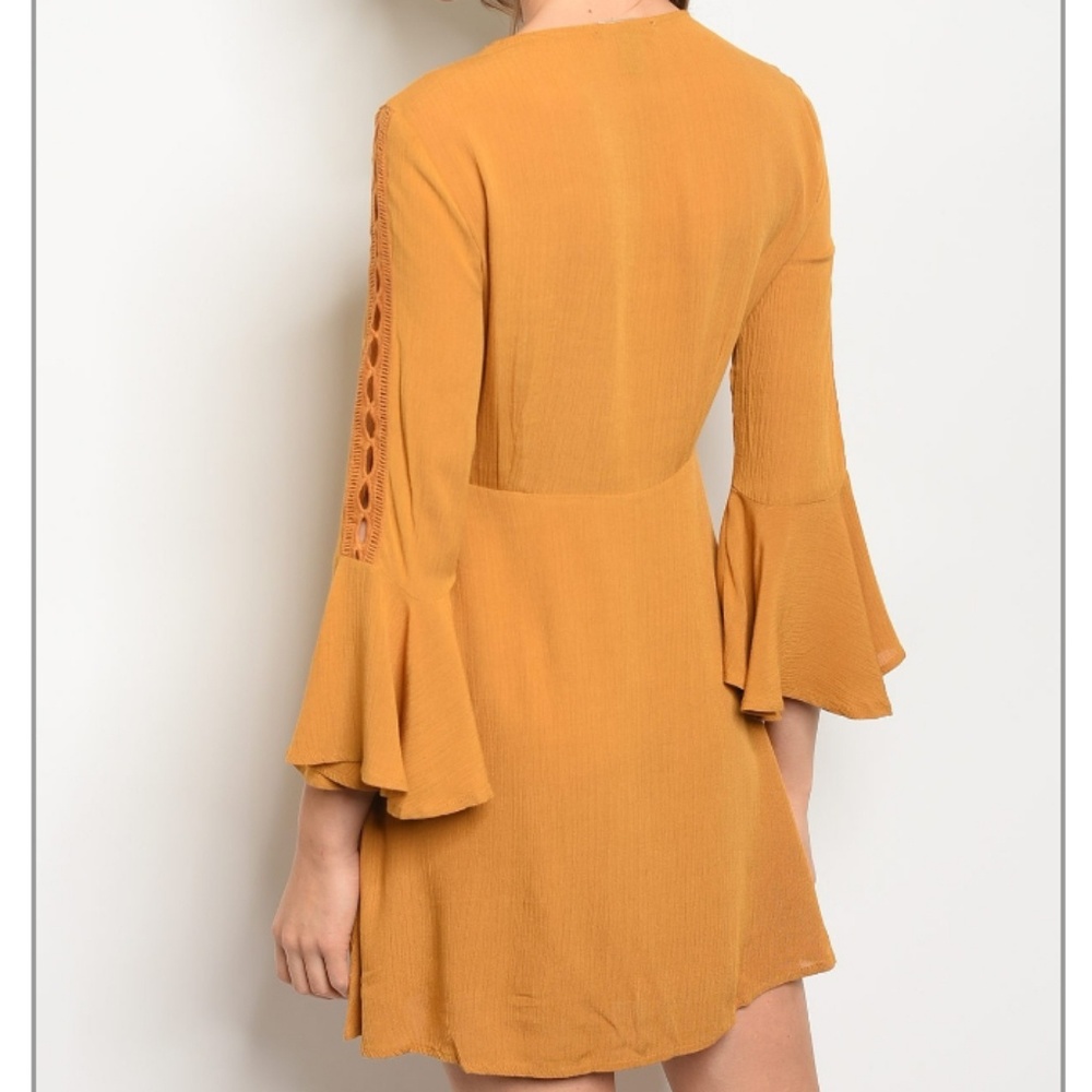 MUSTARD DRESS-101 - Picture 2 of 2